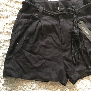 Cute Black Linen Shorts!!!